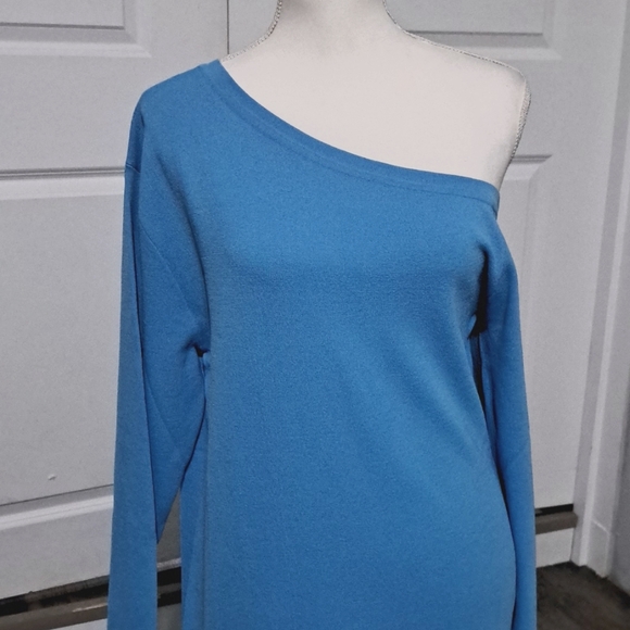 The Drop Women's Giselle Asymmetrical Neckline Midi Pull on Dress Size XXL NWT - Picture 2 of 7